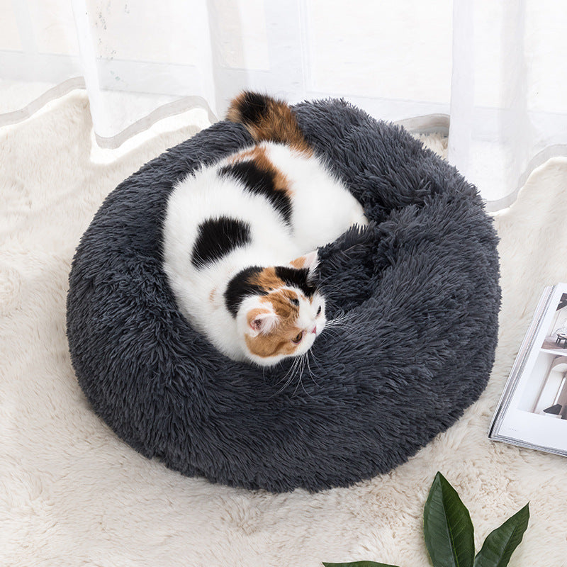 Cozy Winter Pet Bed – Plush Warmth for Cats & Small Pets